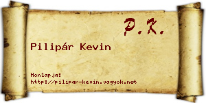 Pilipár Kevin névjegykártya